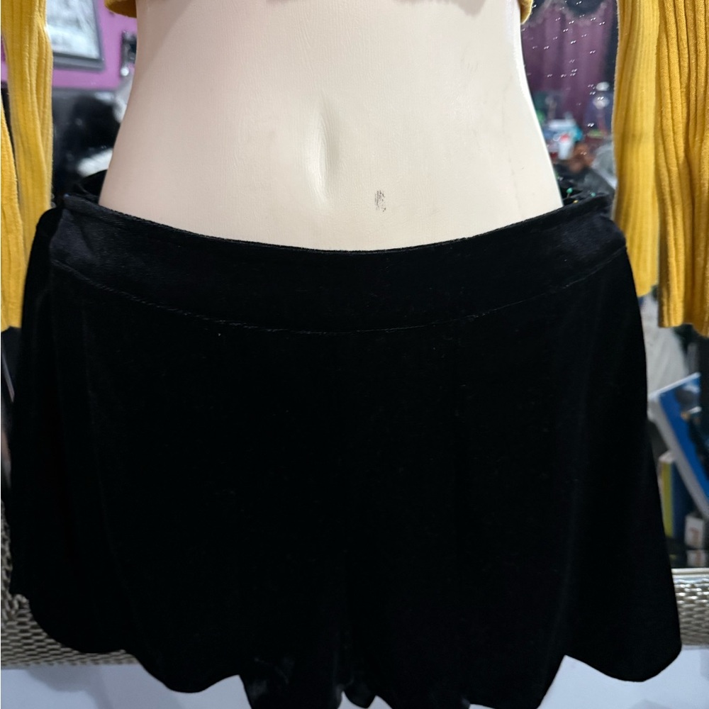 Black Velvet Shorts
